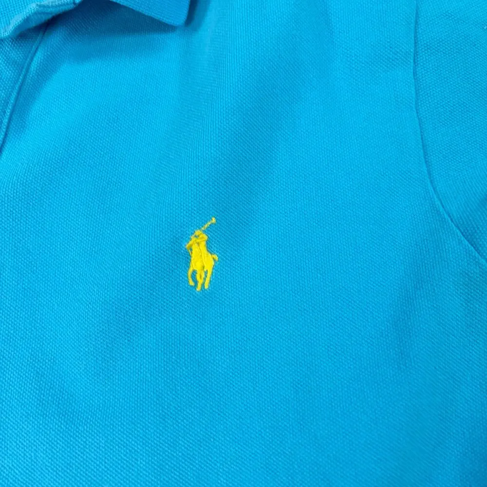 Polo Ralph Lauren mens light blue polo shirt. Yellow pony. Size XL. preppy, golf